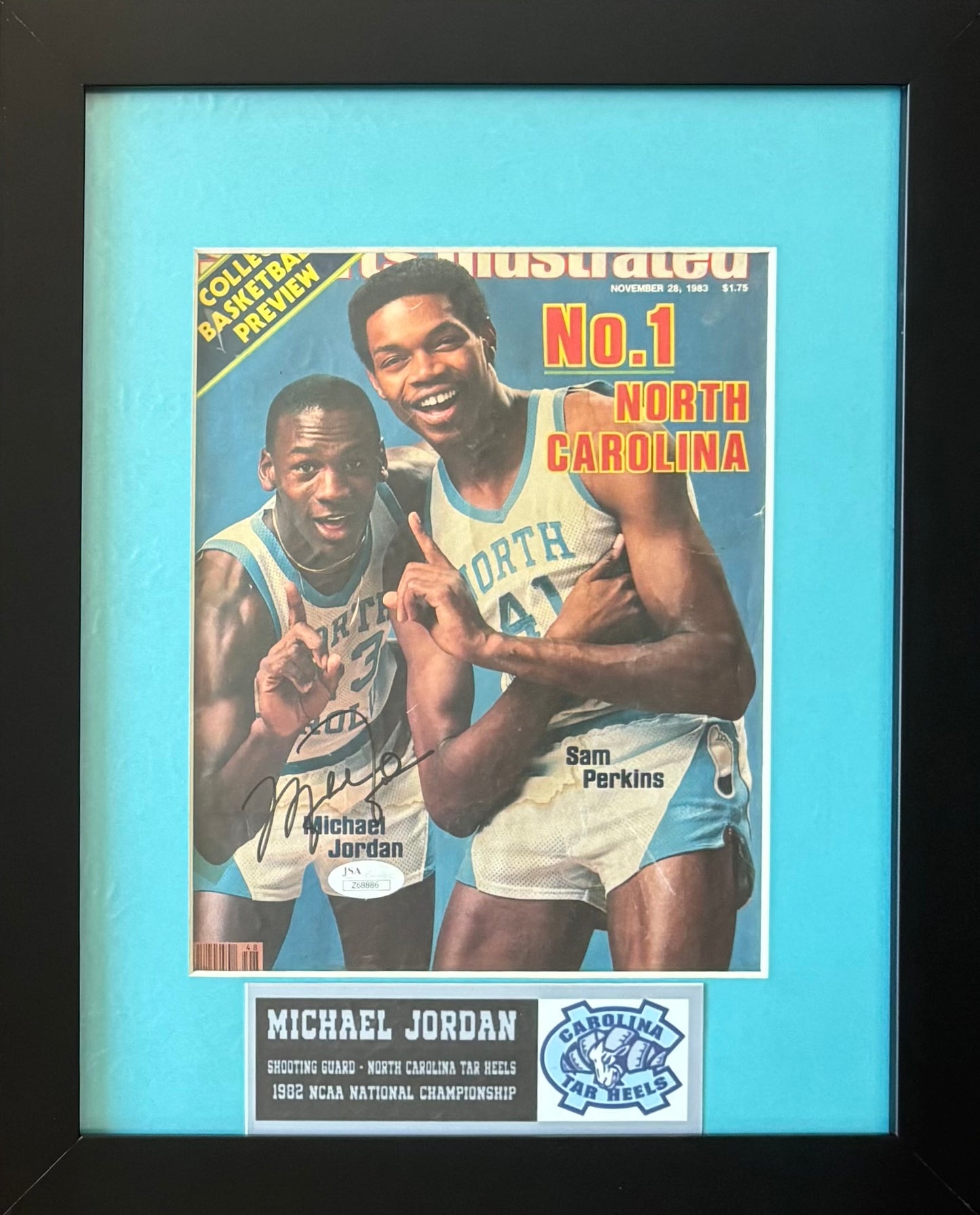 Michael Jordan Signed Debut 1983 Sports Illustrated Magazine Early Signature JSA