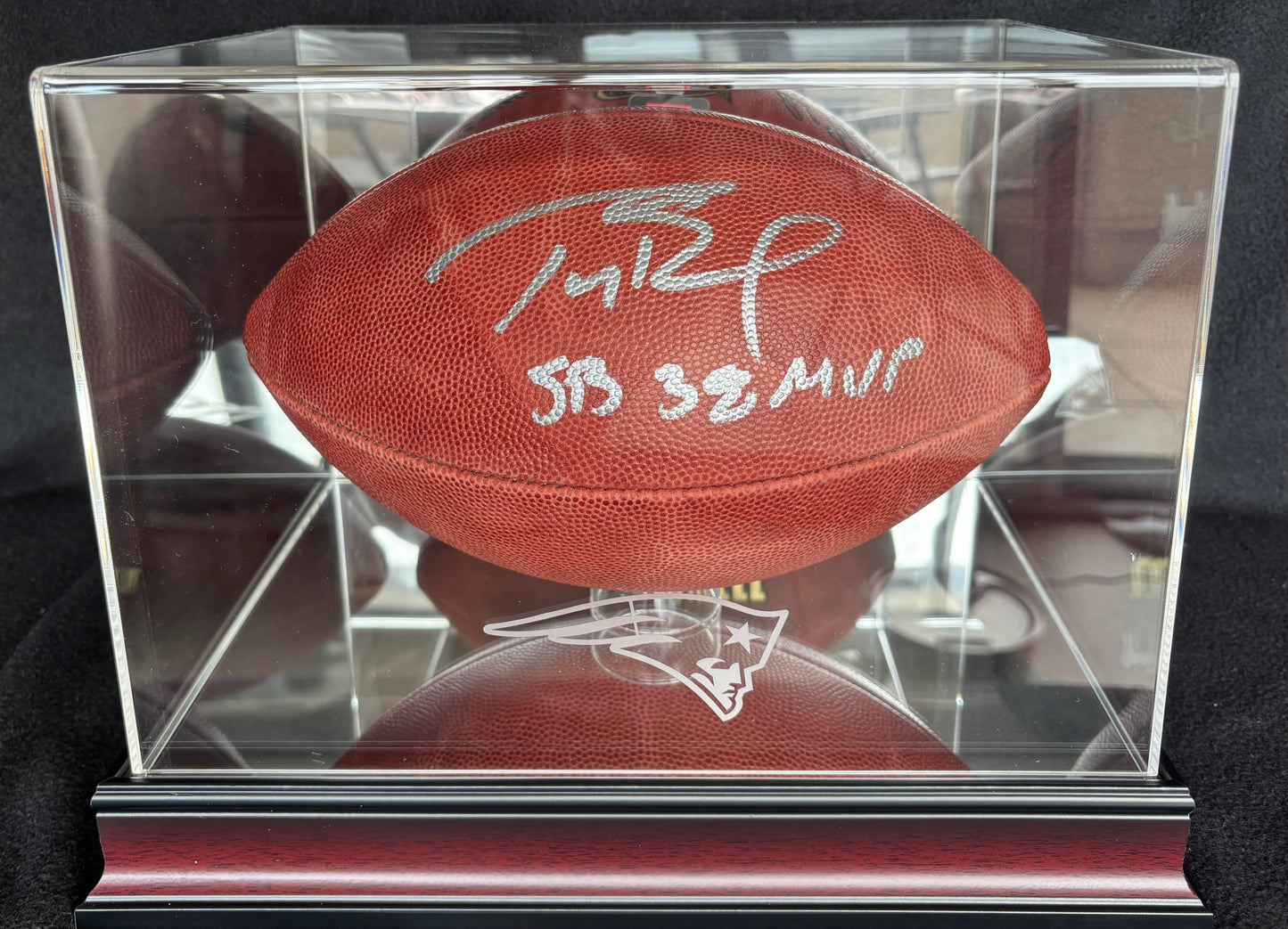 Tom Brady Patriots Signed & Inscribed Super Bowl XXXVIII Game Ball Tri Star w/Case