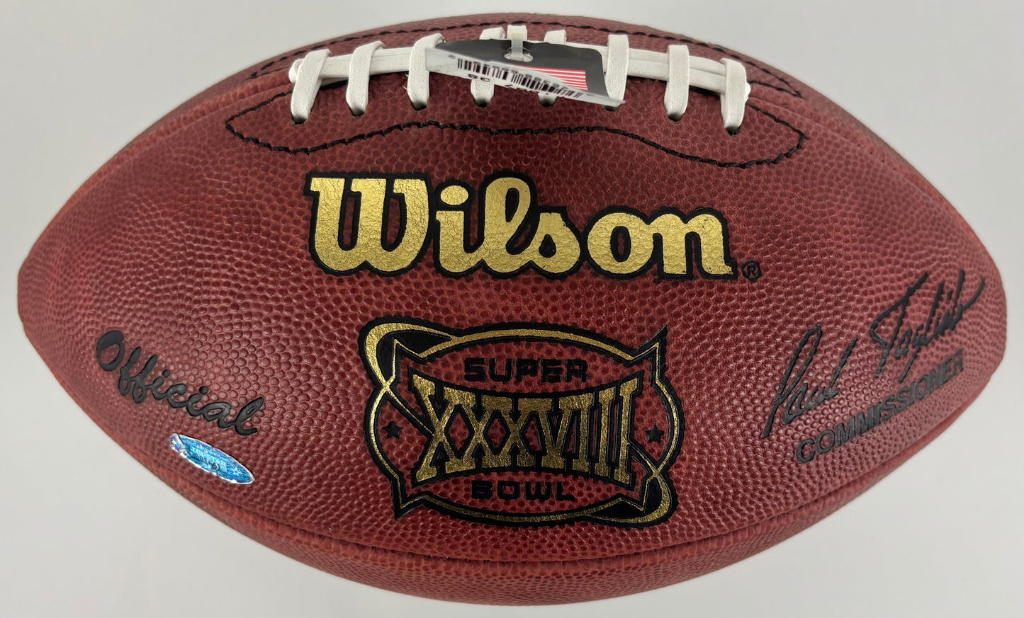 Tom Brady Patriots Signed & Inscribed Super Bowl XXXVIII Game Ball Tri Star w/Case