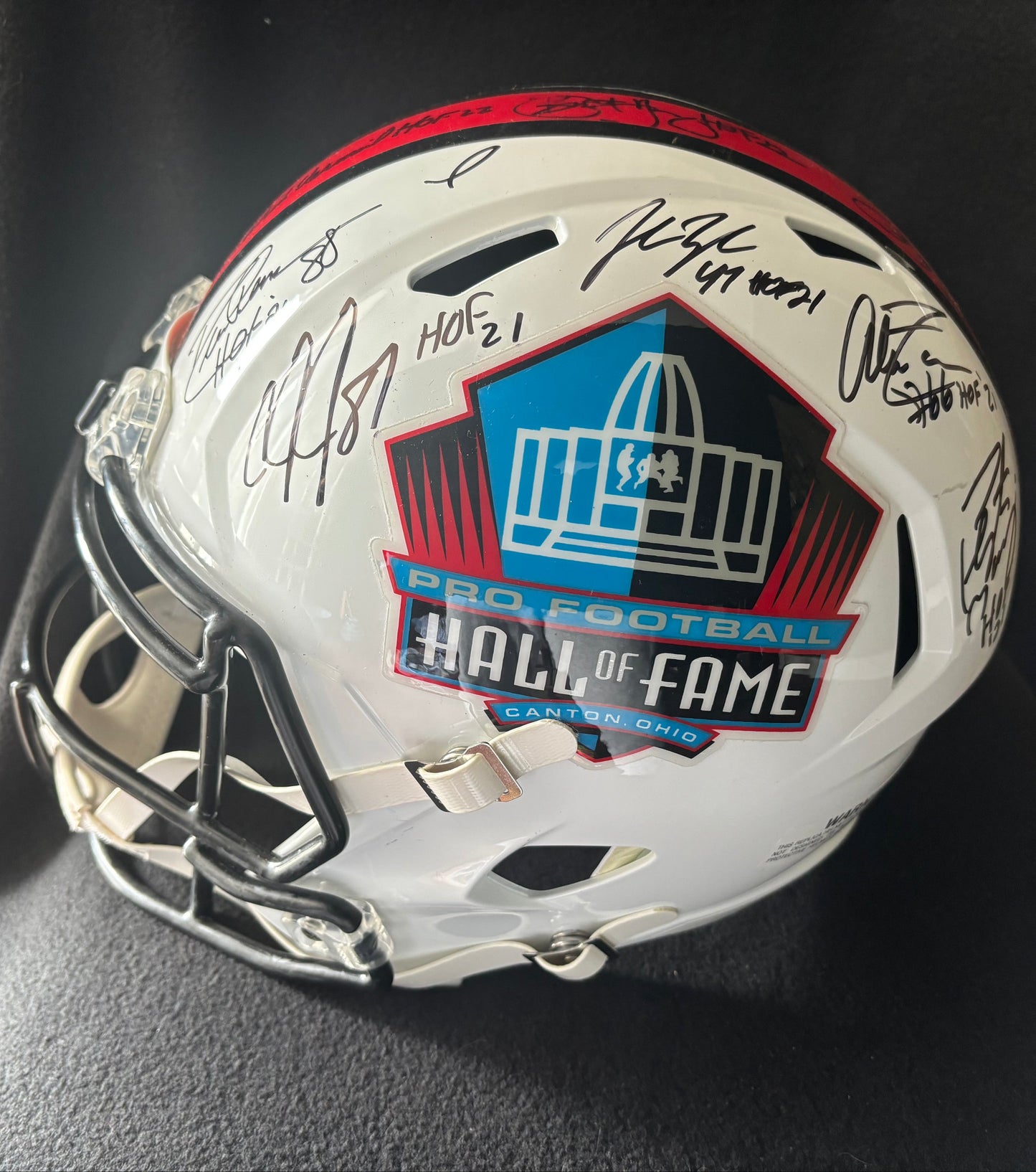 Hall of Fame Helmet Signed by 20 from 2020 2021 2022 HOF Class w/ Peyton Manning