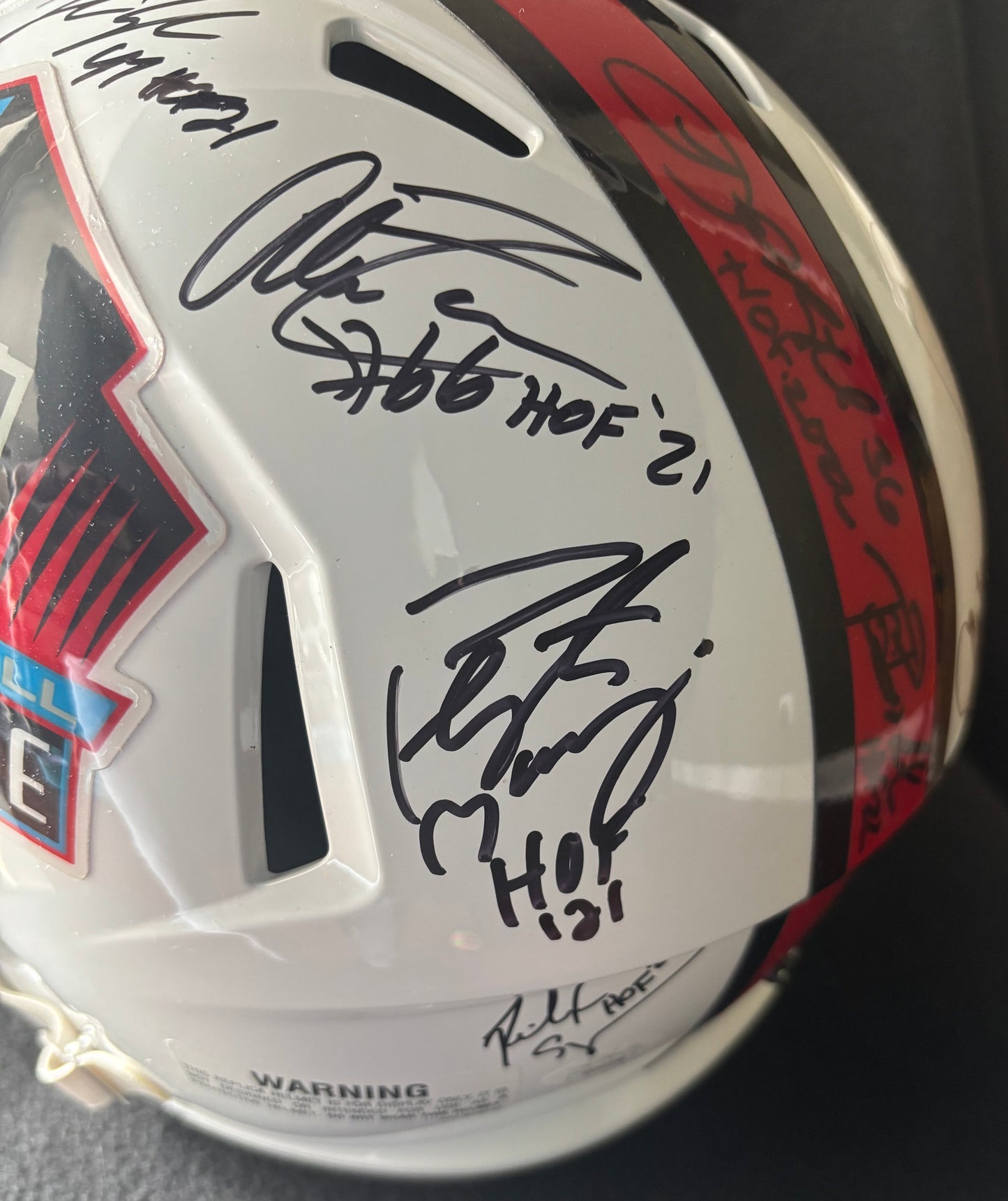 Hall of Fame Helmet Signed by 20 from 2020 2021 2022 HOF Class w/ Peyton Manning