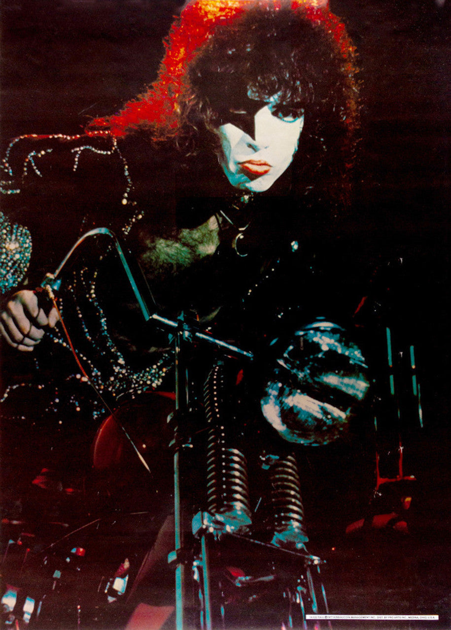 KISS Original & Sealed 1977 Paul Stanley Motorcycle Poster No 532 Pro Arts INC
