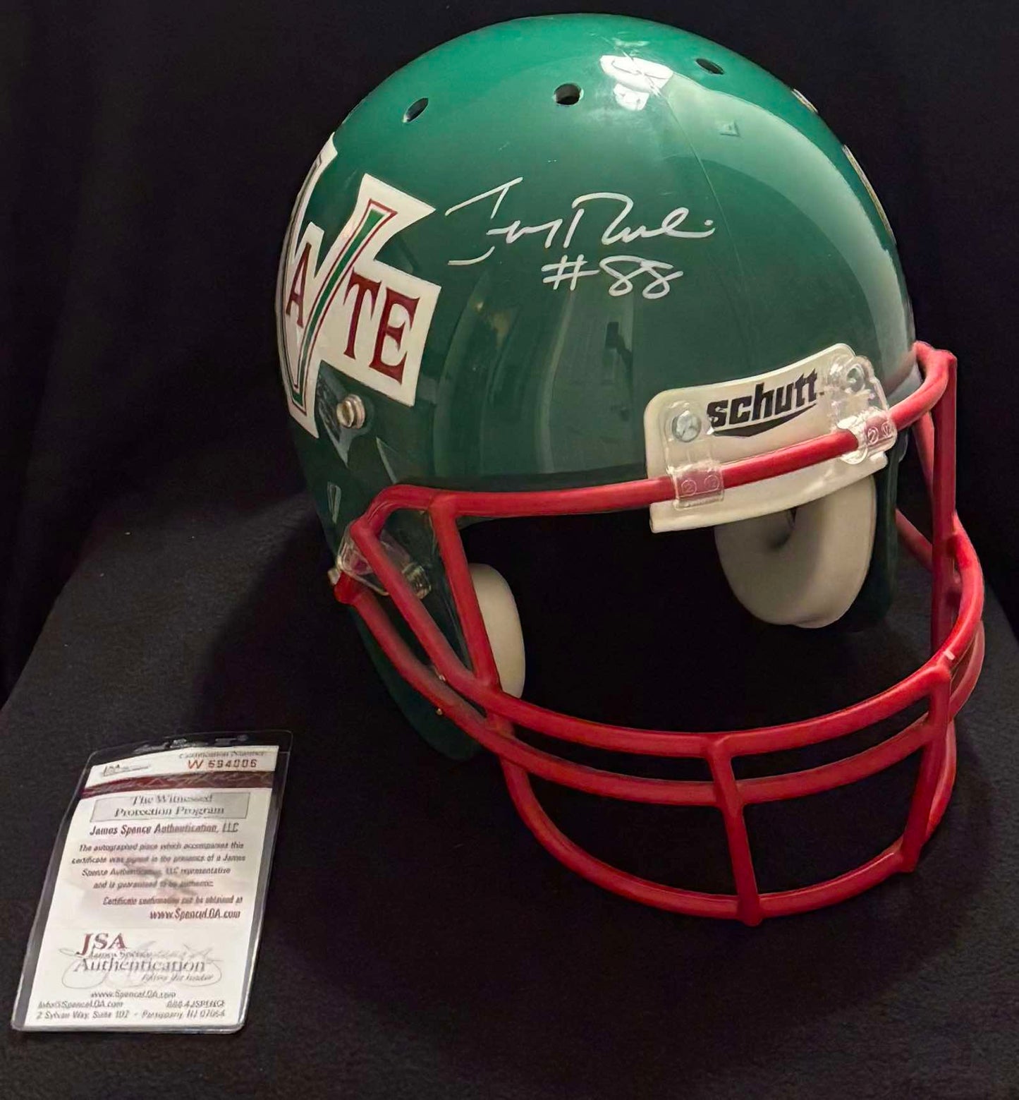 Jerry Rice Signed Mississippi Valley State Full Size Replica Helmet JSA WPP