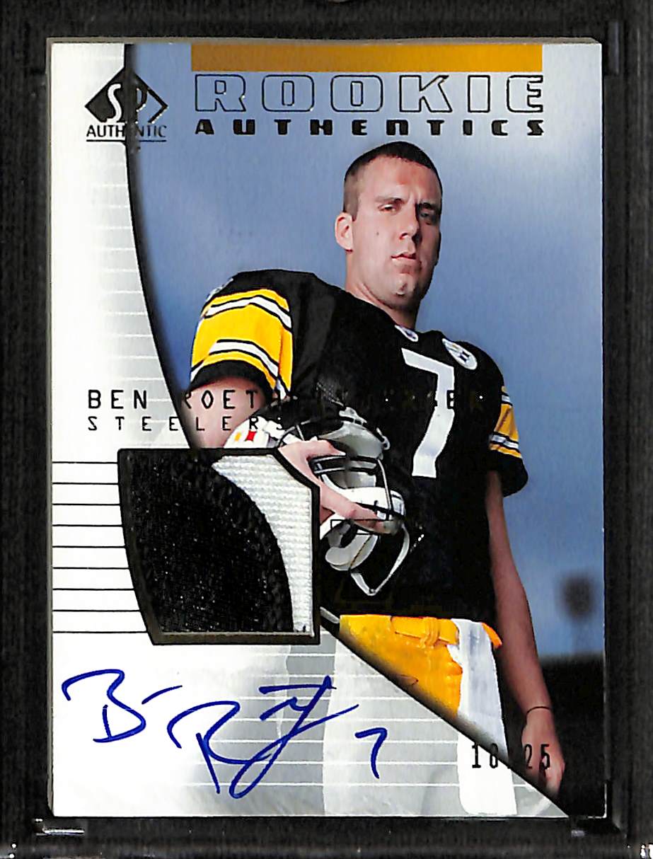 Ben Roethlisberger 2004 SP Authentic Rookie Card GOLD AUTO PATCH RPA RC #18/25