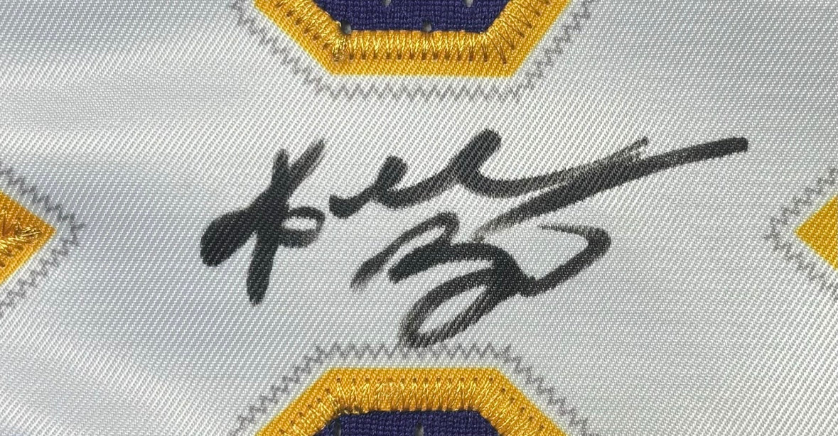 Kobe Bryant Signed 1996-97 Lakers Mitchell & Ness Rookie Throwback Jersey Vintage Full Name Auto PSA/DNA