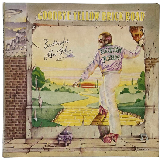 Elton John Early Signed 1973 Goodbye Yellow Brick Road UK First Pressing Beckett