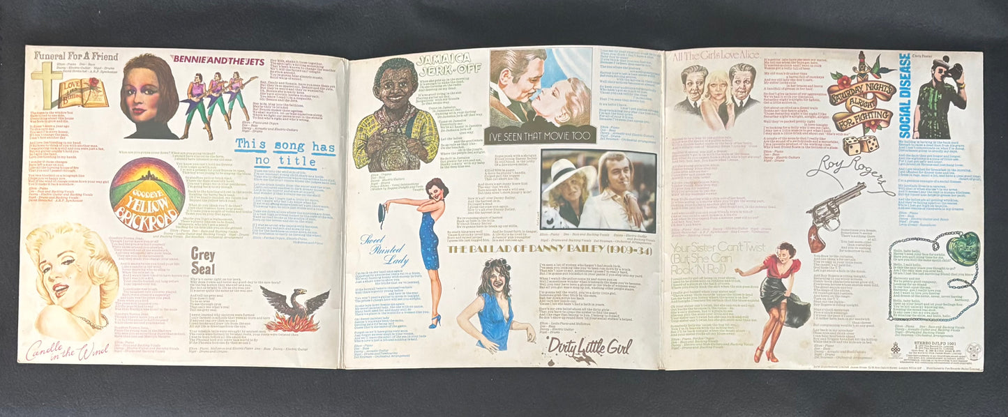 Elton John Early Signed 1973 Goodbye Yellow Brick Road UK First Pressing Beckett