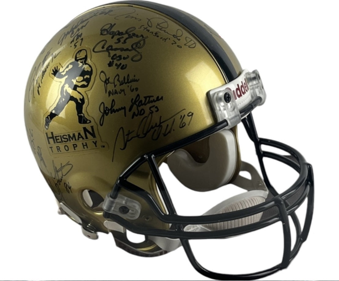 Heisman Trophy Winners Signed Helmet 28 w/ Barry Sanders Bo Jackson OJ Steiner