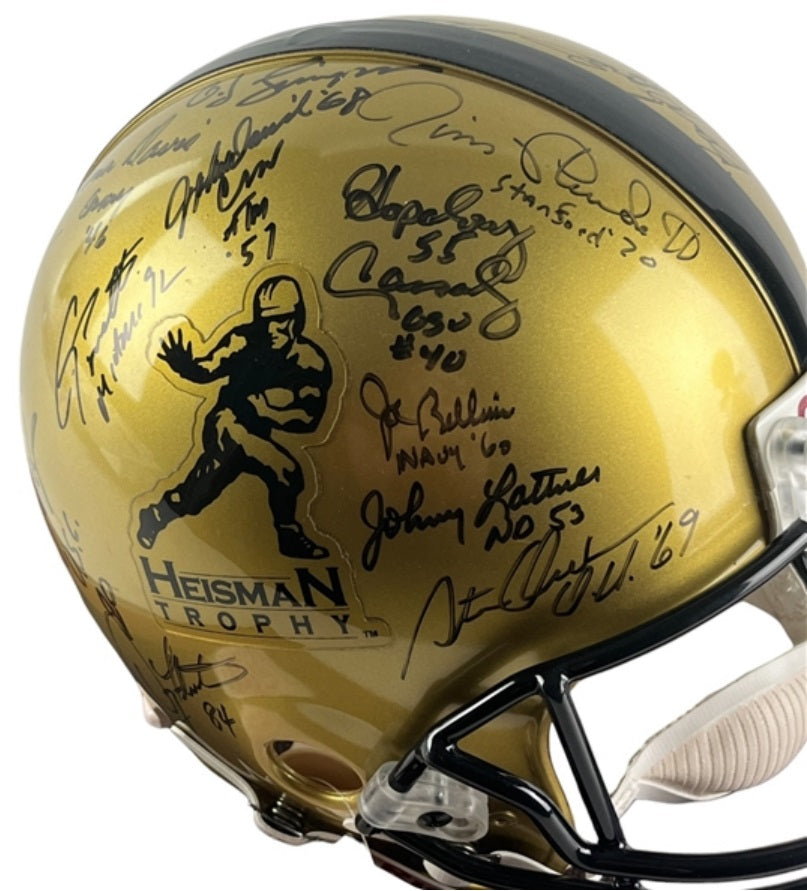 Heisman Trophy Winners Signed Helmet 28 w/ Barry Sanders Bo Jackson OJ Steiner