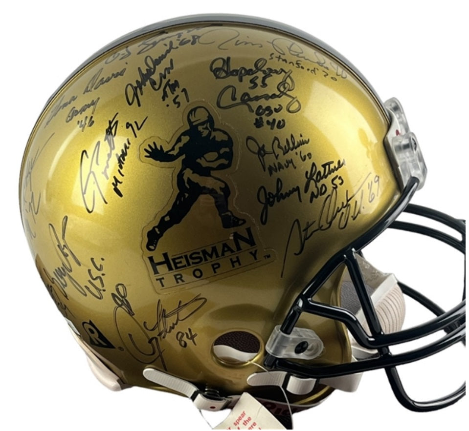 Heisman Trophy Winners Signed Helmet 28 w/ Barry Sanders Bo Jackson OJ Steiner