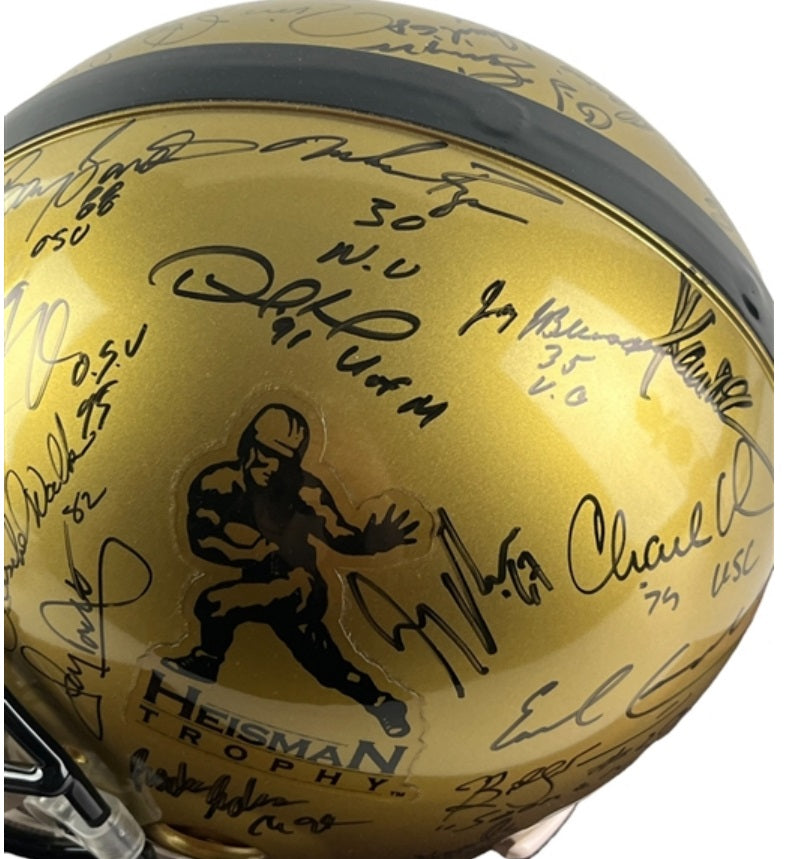 Heisman Trophy Winners Signed Helmet 28 w/ Barry Sanders Bo Jackson OJ Steiner