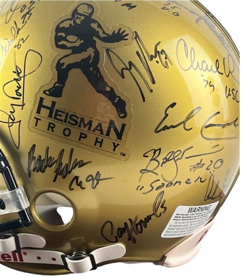 Heisman Trophy Winners Signed Helmet 28 w/ Barry Sanders Bo Jackson OJ Steiner