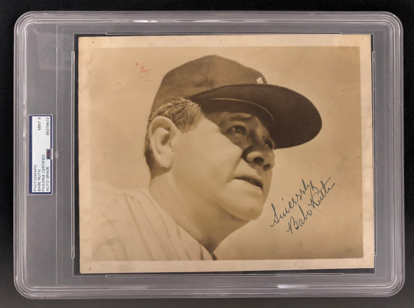 Babe Ruth Signed 8x10 Photo STUNNING PSA 9 Non-Personalized Autograph Yankees