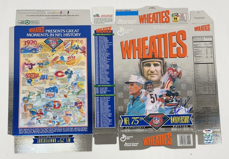 Walter Payton Signed NFL 75th Anniversary Wheaties Box Brand New #20/93 PSA/DNA