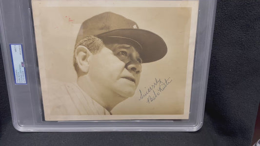 Babe Ruth Signed 8x10 Photo STUNNING PSA 9 Non-Personalized Autograph Yankees