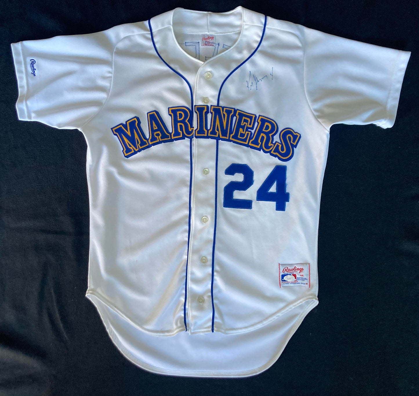 1990/91 Ken Griffey Jr Signed Mariners Rawlings Game Model Jersey JSA LOA
