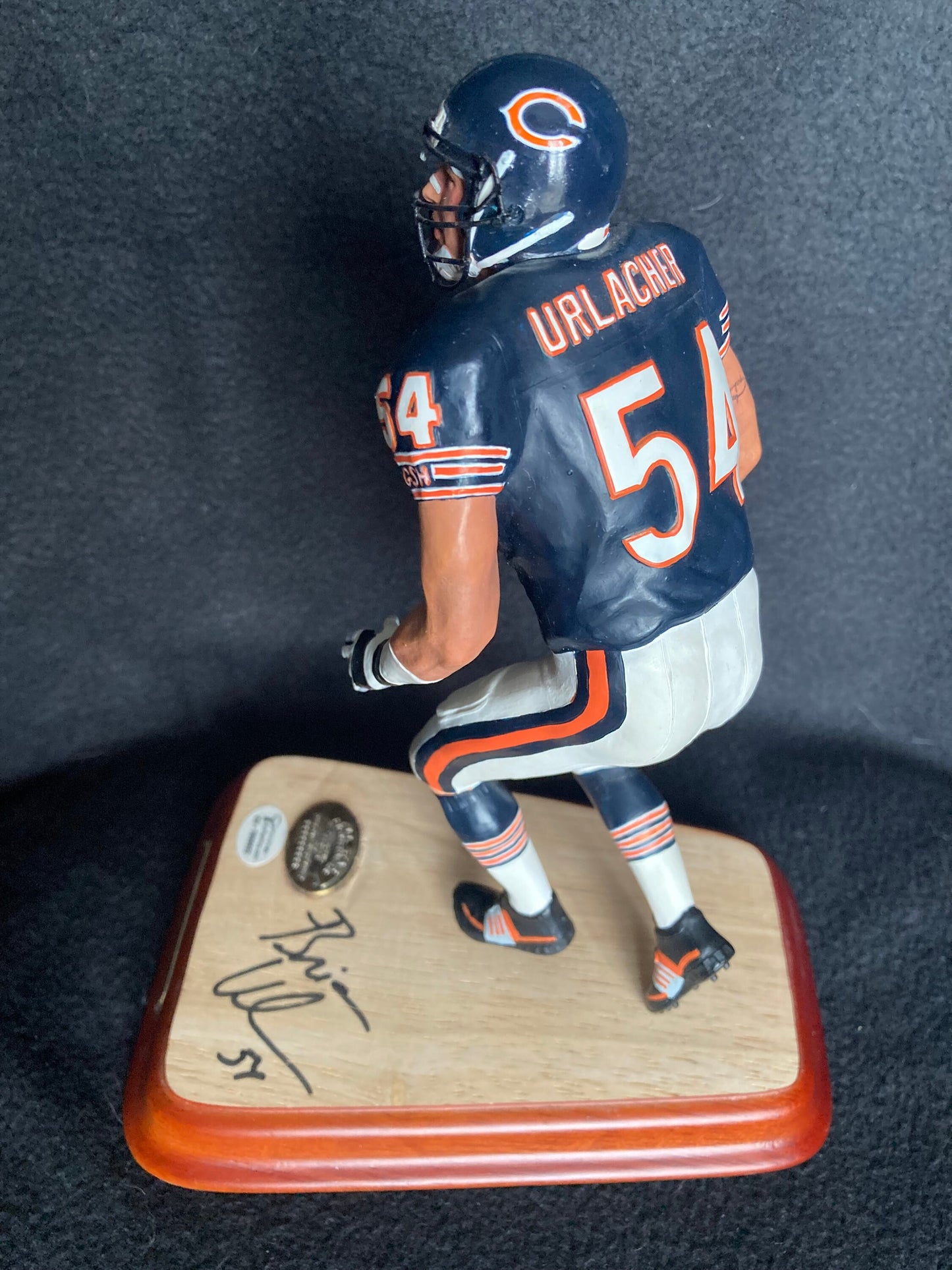 Brian Urlacher Signed Vintage Chicago Bears Danbury Mint Figurine Online Authentics OA