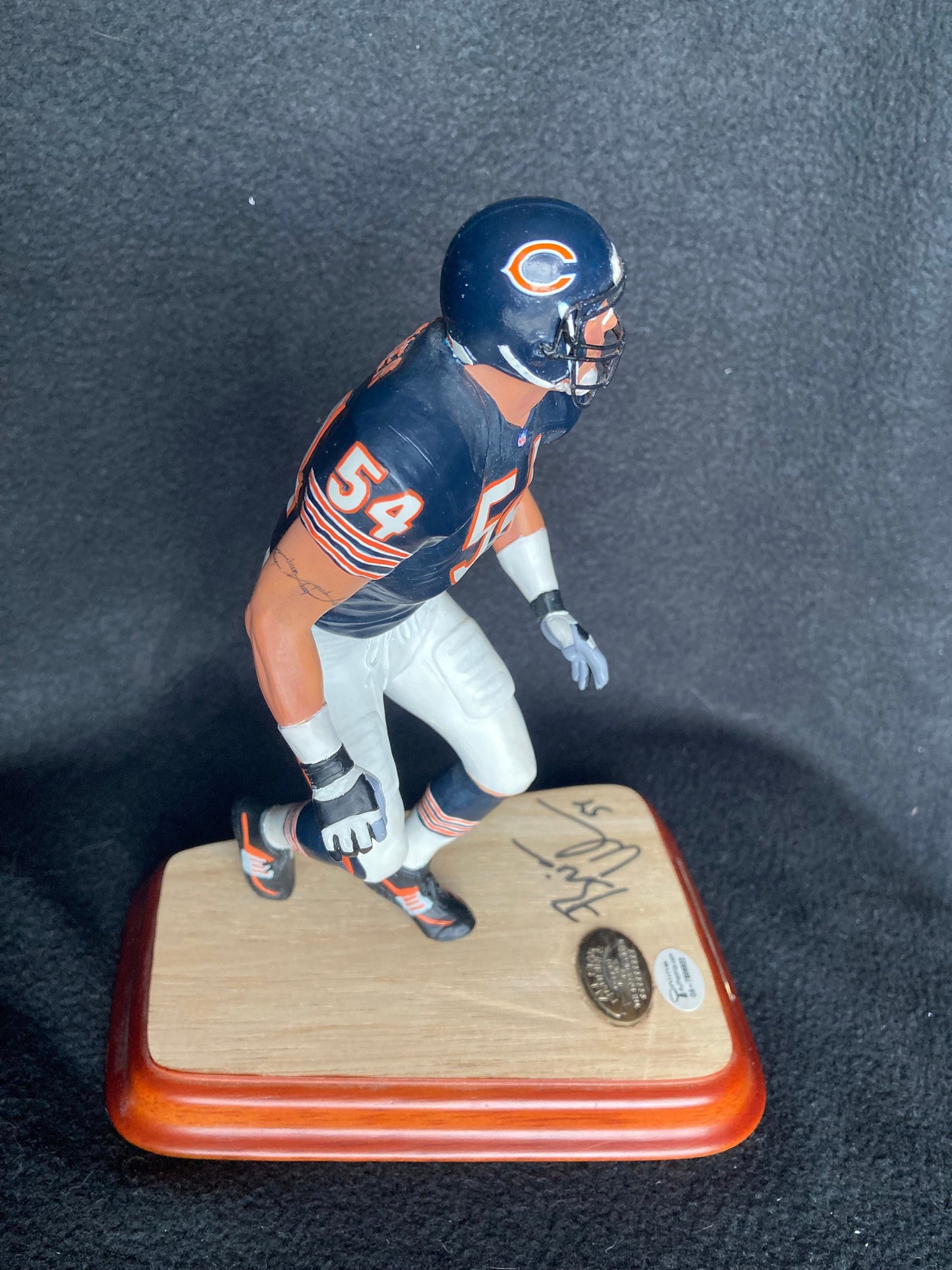 Brian Urlacher Signed Vintage Chicago Bears Danbury Mint Figurine Online Authentics OA