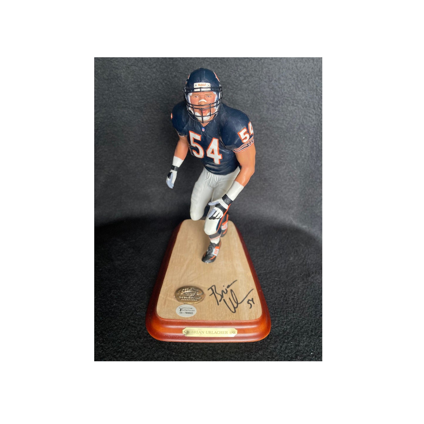 Brian Urlacher Signed Vintage Chicago Bears Danbury Mint Figurine Online Authentics OA