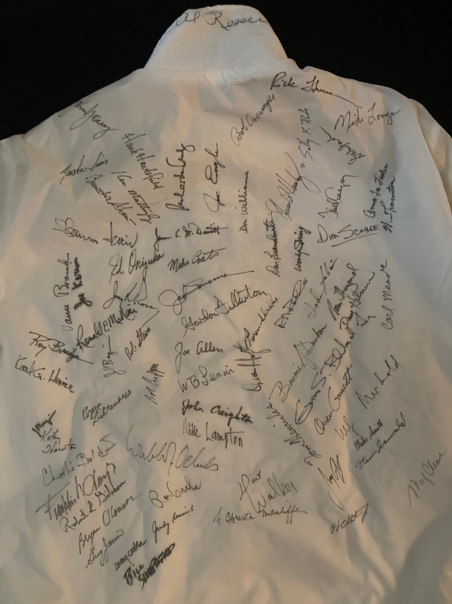 Challenger Shuttle Crew Jacket Signed by (70) w/ Astronauts Framed JSA LOA